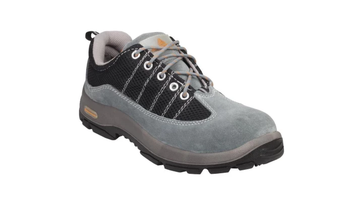 Półbuty z dwoiny welurowej i nylonu typu mesh podeszwa z dwuwarstwowego pu kolor szaro-czarny rozmiar 45 PIED RIMI2SPGN45