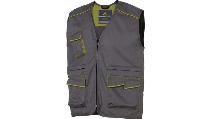 Kamizelka panostyle z poliestru (65) i bawełny (35) 235 g/m? kolor szaro-zielony rozmiar XL CORP M6GILGRXG