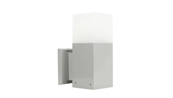 Kinkiet zewnętrzny Cube CB-K AL, E27 max 20W, kolor srebrny, 0438621