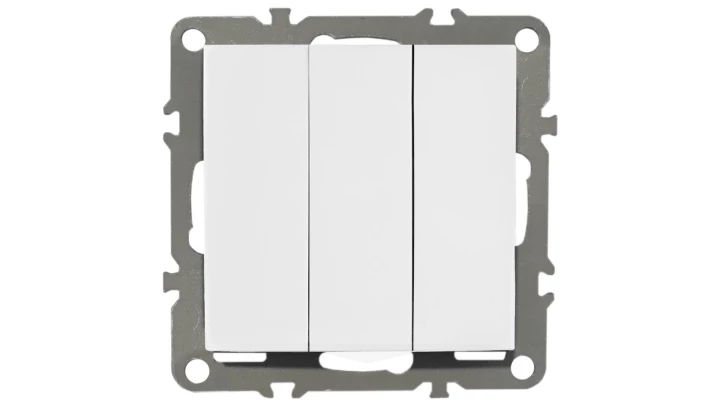 QUADRA WŁĄCZNIK POTRÓJNY BIAŁY, PODTYNKOWY, DO RAMKI