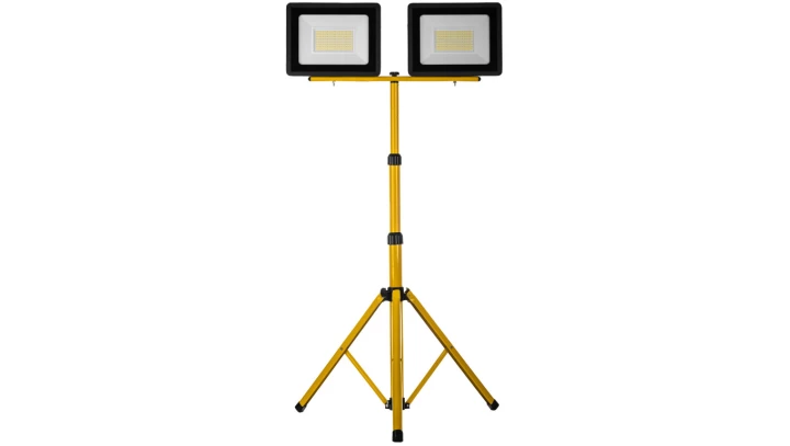 Projektor LED na statywie 2x100W zółty 2x7200lm IP65 6400K SL-S07