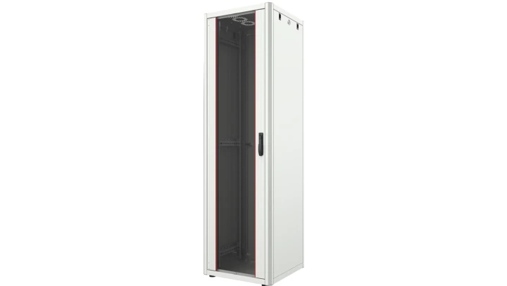 Szafa stojąca RACK 19 42U 600x800 szara drzwi szklane MIRSAN