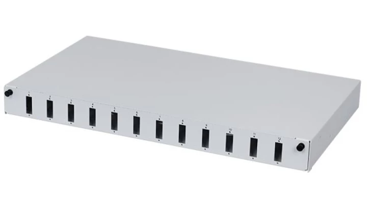 Przełącznica światłowodowa FO 12xSC duplex RACK 19 1U wysuwana szara