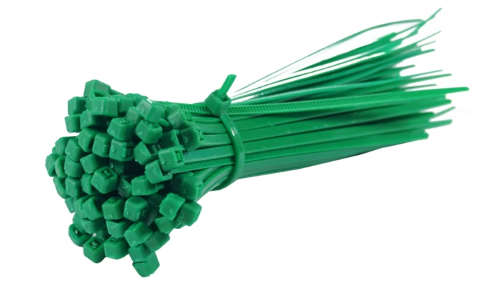 OPASKI ZACISKOWE KABLOWE TRYTKI UV ZIELONE 2,5X200