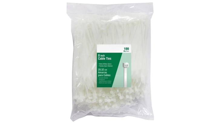 OPASKI ZACISKOWE KABLOWE TRYTKI UV BIAŁE 4,8X300