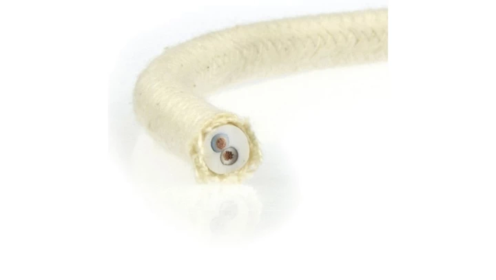 Przewód prądowy H03VV-F / OMY 300V 2x0,75 w oplocie bawełna linka /100m/