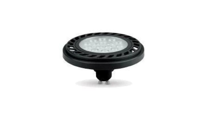 Żarówka ARCUS ES111 gu10 15 led 9W B/WW 30s ciepła biała AR111 czarna obudowa