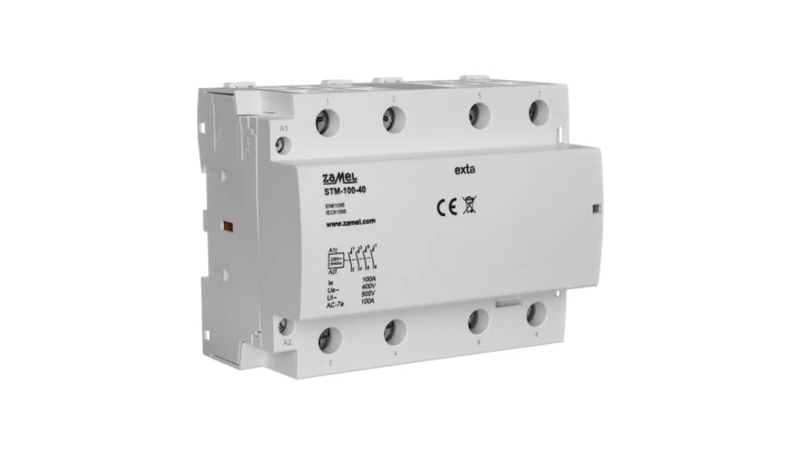 Stycznik modułowy cewka 100A 230V AC 4xNO TH35 EXTA