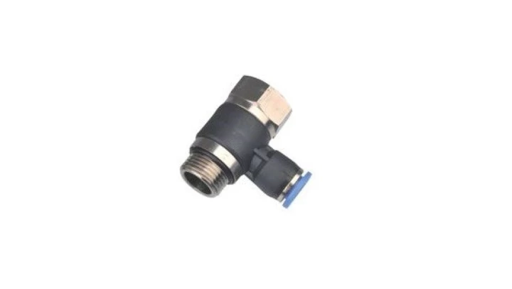 Złączka wtykowa kątowa przelotowa typu banjo, gwint zewnętrzny/wewnętrzny G1/2z - G1/2w, do węża 6, TS/MN, 221.012-6