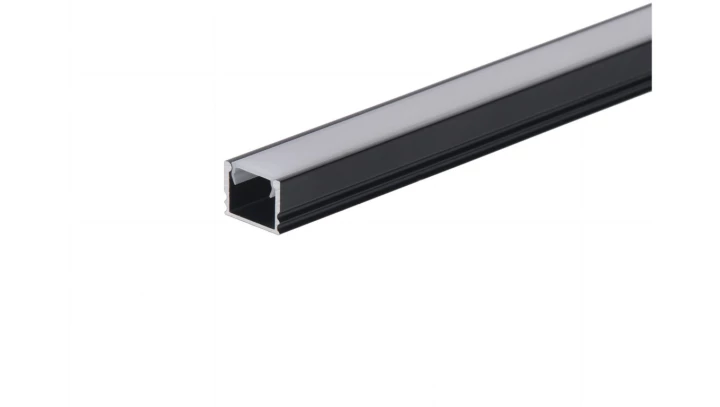 Profil led Standard 1m czarny z osłoną mleczną MLF