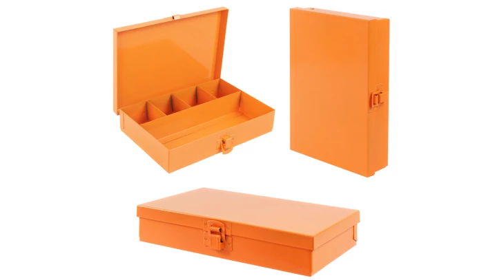 ORGANIZER BOX METALOWY PRASKA ZACISKARKA TULEJKI