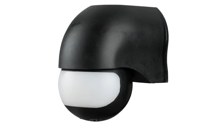 ŚCIENNY CZUJNIK RUCHU ZMIERZCHU PIR ZEWNĘTRZNY LED CZARNY 180 STOPNI NA PODCZERWIEŃ 6S-CR3-B