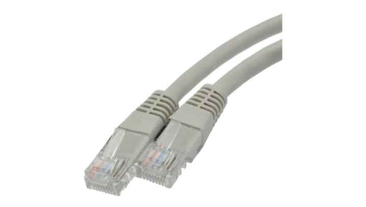 Patchcord UTP kat.5e kabel sieciowy LAN 2x RJ45 linka szary 1m
