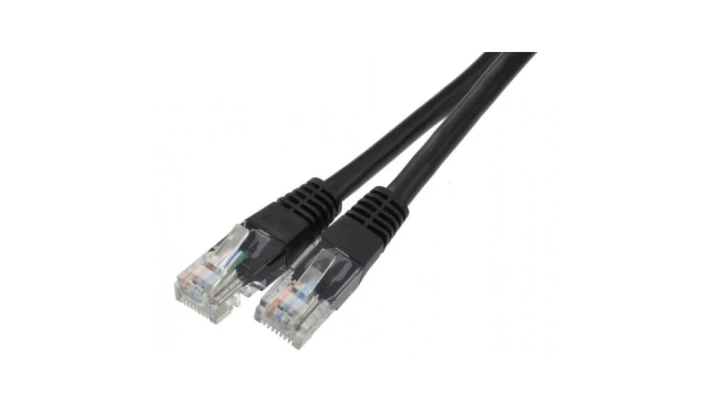 Patchcord UTP kat.6 kabel sieciowy LAN 2x RJ45 linka czarny 1,5m