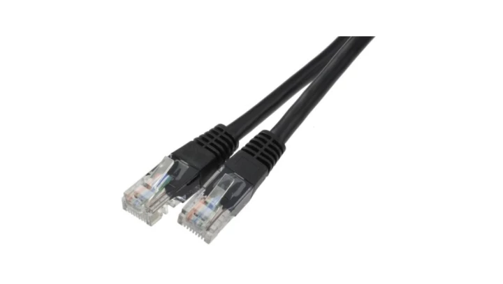 Patchcord UTP kat.6 kabel sieciowy LAN 2x RJ45 linka czarny 10m