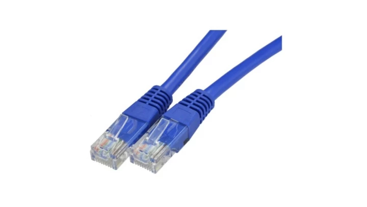 Patchcord UTP kat.6 kabel sieciowy LAN 2x RJ45 linka niebieski 5m
