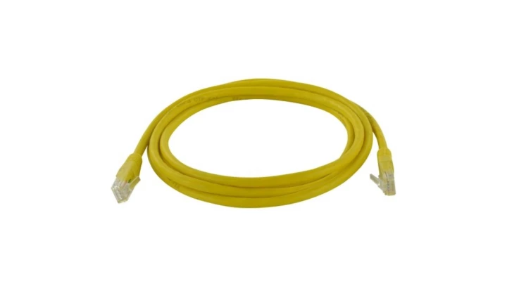 Patchcord UTP kat.6 kabel sieciowy LAN 2x RJ45 linka żółty 5m