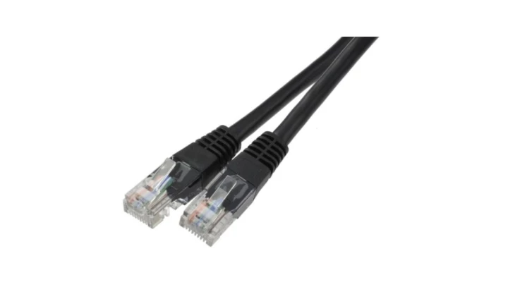 Patchcord UTP kat.6 kabel sieciowy LAN 2x RJ45 linka czarny 5m