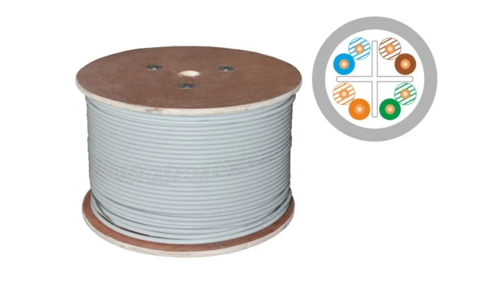 Kabel U/UTP kat.6 PVC Eca 4x2x23AWG 25 lat gwarancji, badanie jakości laboratorium INTERTEK (USA) ALANTEC /305m/