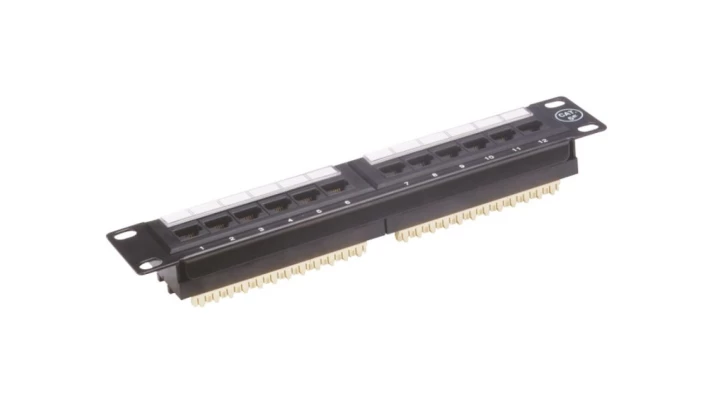 Patch panel A-LAN PK014 (1U 10 kat. 5e UTP 12xRJ-45)