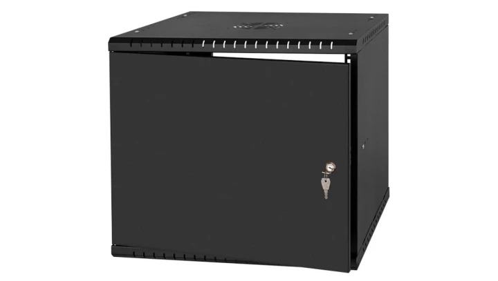 Szafa wisząca RACK 19 9U 450mm drzwi metalowe czarna PRO