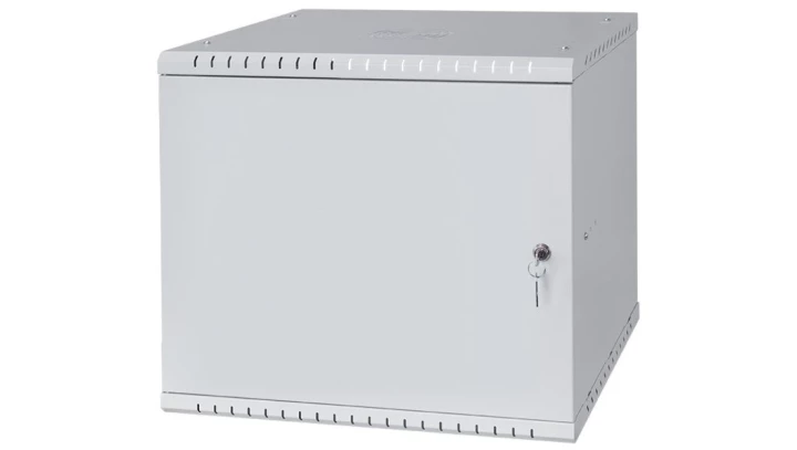 Szafa wisząca RACK 19 9U 450mm drzwi metalowe szara PRO