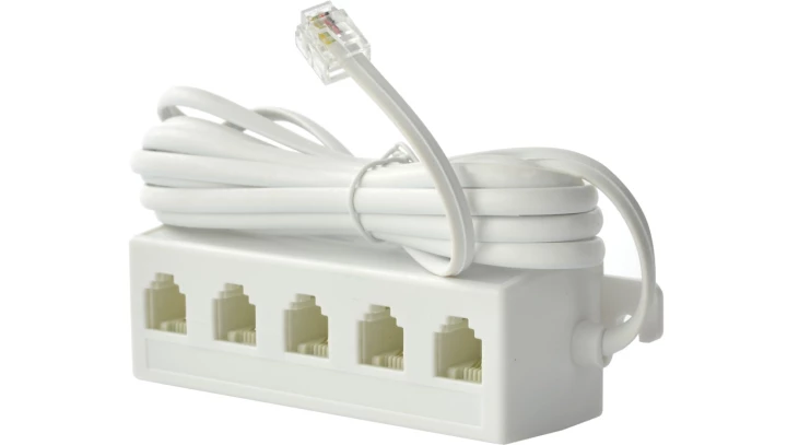 Rozdzielacz telefoniczny RJ11 6P4C 1 wtyk / 5 gniazd kat.3