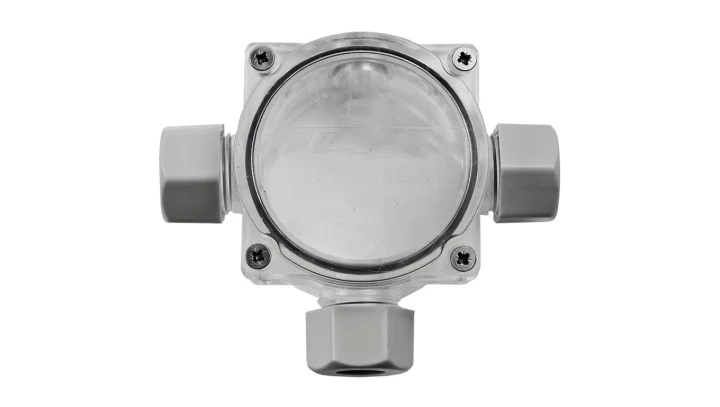 Puszka natynkowa instalacyjna hermetyczna 3-dławnicowa PG11 57x74mm 4-9mm2 transparentna IP68