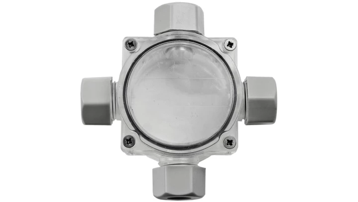 Puszka natynkowa instalacyjna hermetyczna 4-dławnicowa PG11 60x100x48 4-9mm2 transparentna IP68