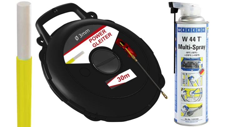 Pilot do przeciągania kabla włókno szklane w kasecie 3mm 30m / WK330 / WŁÓKNO W KASECIE 3/30m + ŻEL + AKCESORIA