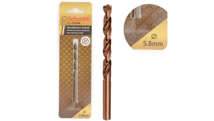 Wiertło do metalu kobaltowe 5,8mm HSS-Co Schmith