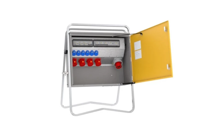 Rozdzielnica budowlana elBOX-L W63-004006 v2 IP44 wtyk CEE 63A-5P gniazda: 6xGK230V 16A 4xCEE 32A 5xRCCB 6kA 79451212