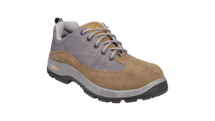 Półbuty z dwoiny welurowej i nylonu typu mesh podeszwa z dwuwarstwowego pu kolor beżowo-szary rozmiar 40 PIED RIMI2SPBG40