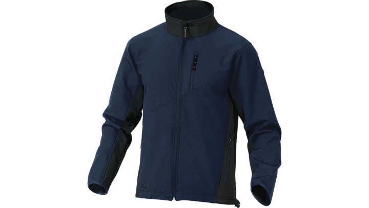 Bluza wodoszczelna z tkaniny Softshell z poliestru (96) elastanu (4) kolor granatowo-czarny rozmiar 3XL CORP LULEABM3X