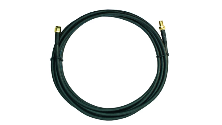 Przedłużacz do anten GSM, 50 Ohm, SMAm/SMAf, kabel LMR195-5m, czarny, AT-GSM-EXT5