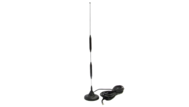 Antena GSM/LTE magnetyczna, 9 - 12dBi, 900/1800 MHz, SMAm, czarna AT-GSM-MAG-9dBi