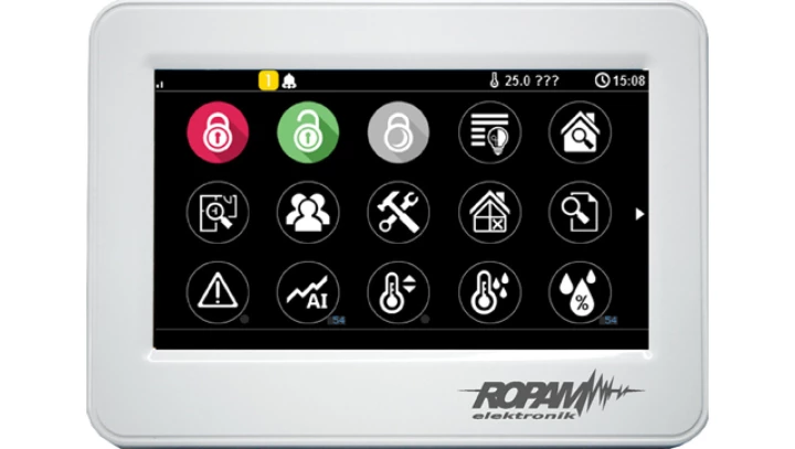 Panel dotykowy, 4,3” TFT LCD, rezystancyjny, montaż puszka fi60, złącza rozłączne, kolor biały