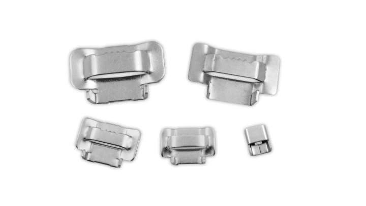 Zapinki do taśm stalowych szer. 10mmx1.0mm (100 szt.) gat. 201