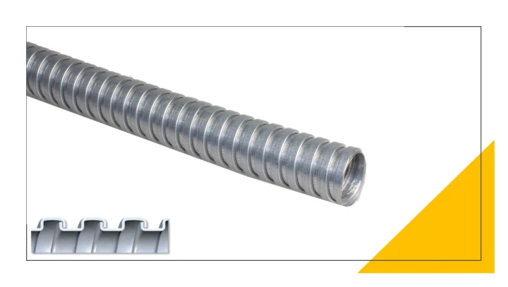 Peszel ochronny metal Anaconda Multiflex roz.32 32/28,1mm bezhalogenowy samogasnący rura karbowana elastyczna FCCN 1250N UV 50m