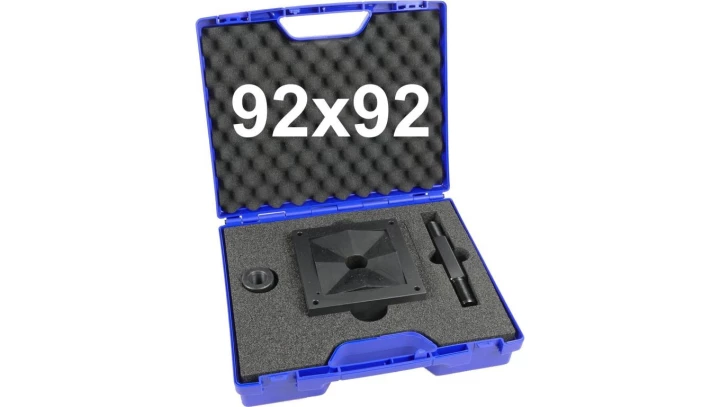 Wycinak kwadratowy do otworów w stali 92x92 mm / Otwornica do blachy 92x92mm / ENERGOTYTAN WK92