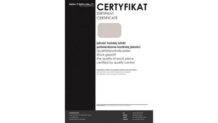 Rozdzielnica wisząca mDV 16A 2x230V Doktorvolt 2725