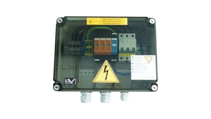 Rozdzielnica fotowoltaiczna solarna AC 1x Weidmuller T1/T2 1x Siemens B16 3PDoktorvolt 7884