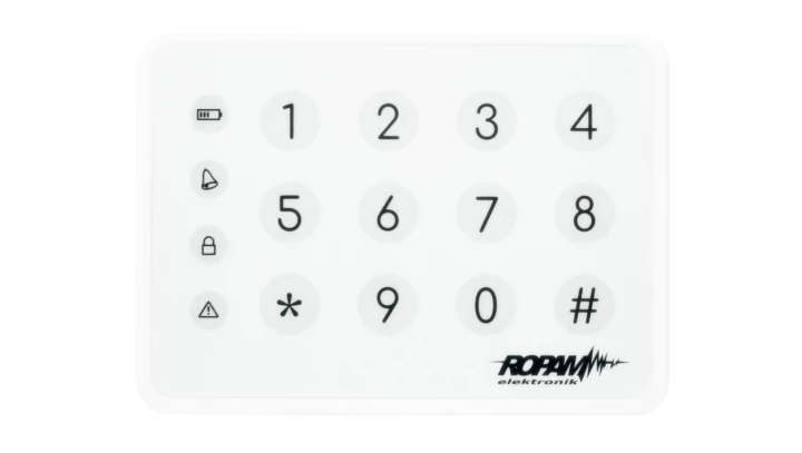 Klawiatura dotykowa, TK-4W, strefowa: natynkowa, kolor biały,