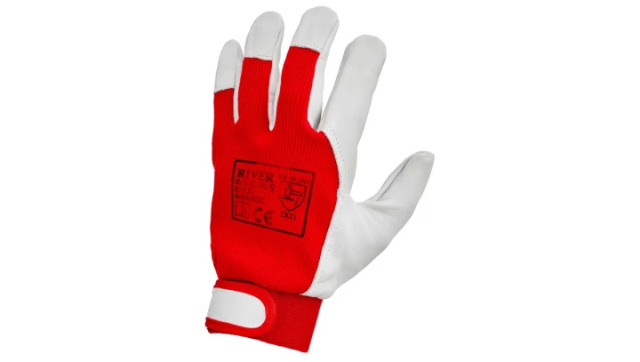 Rękawice ochronne robocze skóra z rzepem rozmiar 9 Schmith