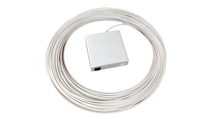Gniazdo naścienne FTTH z adapterem SC/APC simplex kabel 40m PFOPA-2A-01-SCA-40