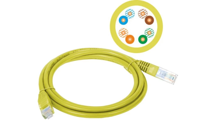Patchcord UTP A-LAN KKU5ZOL5 (RJ45 - RJ45 5m UTP kat. 5e kolor żółty)