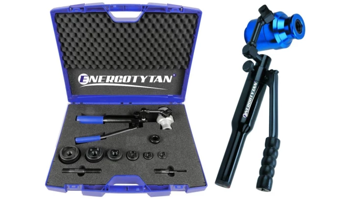 Wycinak hydrauliczny do otworów PG13-PG16-PG21-PG29-PG36-PG42 / Zestaw walizkowy wycinaków - otwornica do stali WH8/SETPG13-42