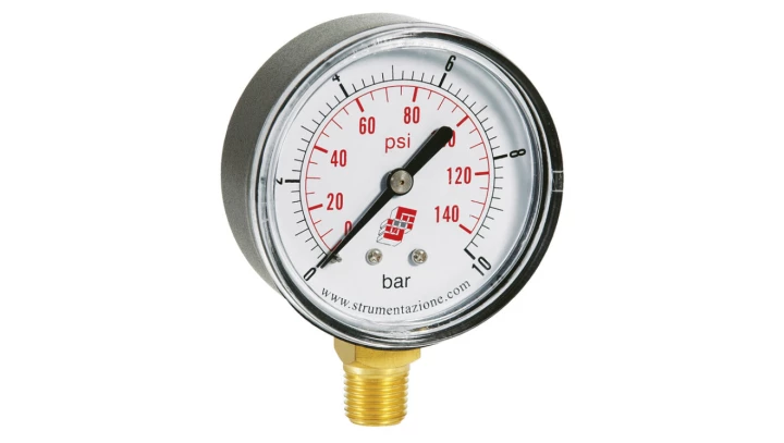 Manometr standardowy z przyłączem dolnym, śr. 40mm, 0-12bar, G1/8, M40R.PL012G18