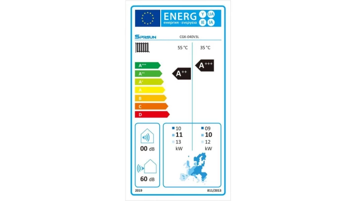 Pompa ciepła monoblok 16kW 3-faz SPRSUN SELECT CGK-040V3L/3PH R32