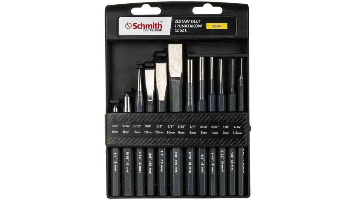 Przecinaki punktaki wbijaki zestaw 12szt Schmith